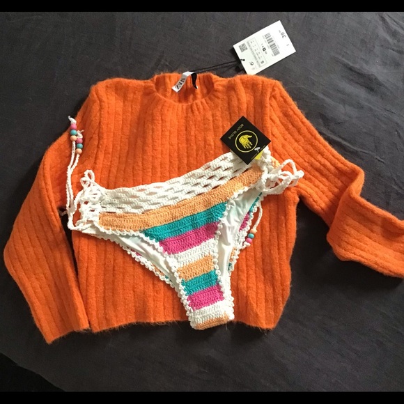 Boho bikini 👙 bottom 100% cotton on trend crochet 🧶 - Picture 3 of 6